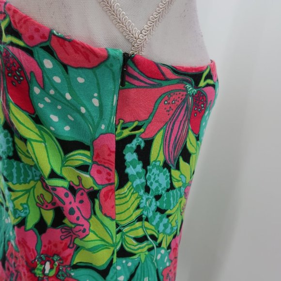 Lilly Pulitzer One Shoulder Floral Bodycon Dress Size Large - Picture 5 of 7